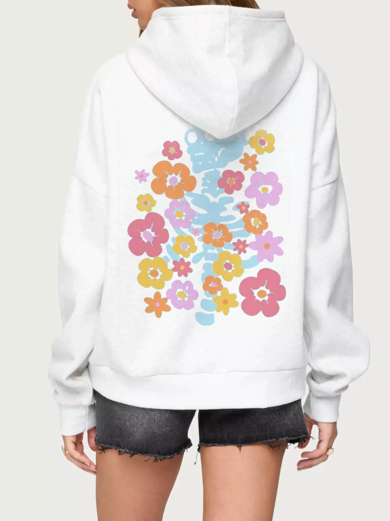 Drop Shoulder Graphic Hoodie with Kangaroo Pocket - Image 11