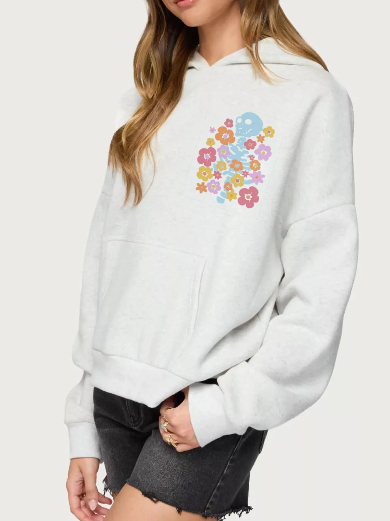 Drop Shoulder Graphic Hoodie with Kangaroo Pocket - Image 12
