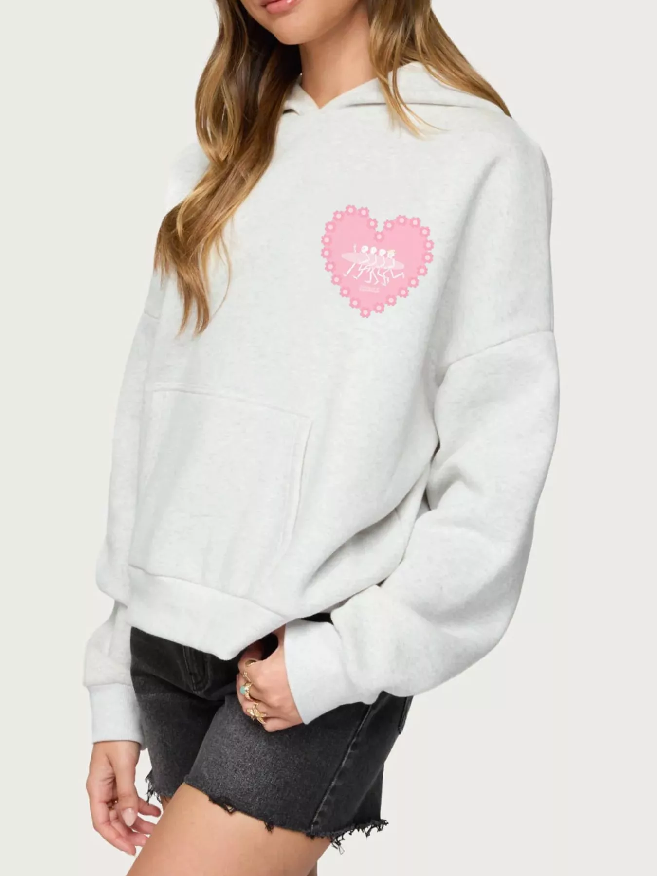 Drop Shoulder Graphic Hoodie with Kangaroo Pocket - Image 9
