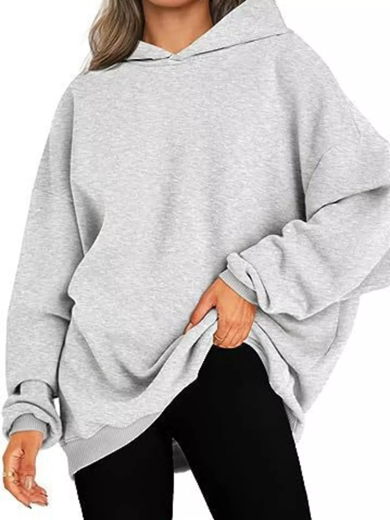 Drop Shoulder Long Sleeve Hoodie - Image 19