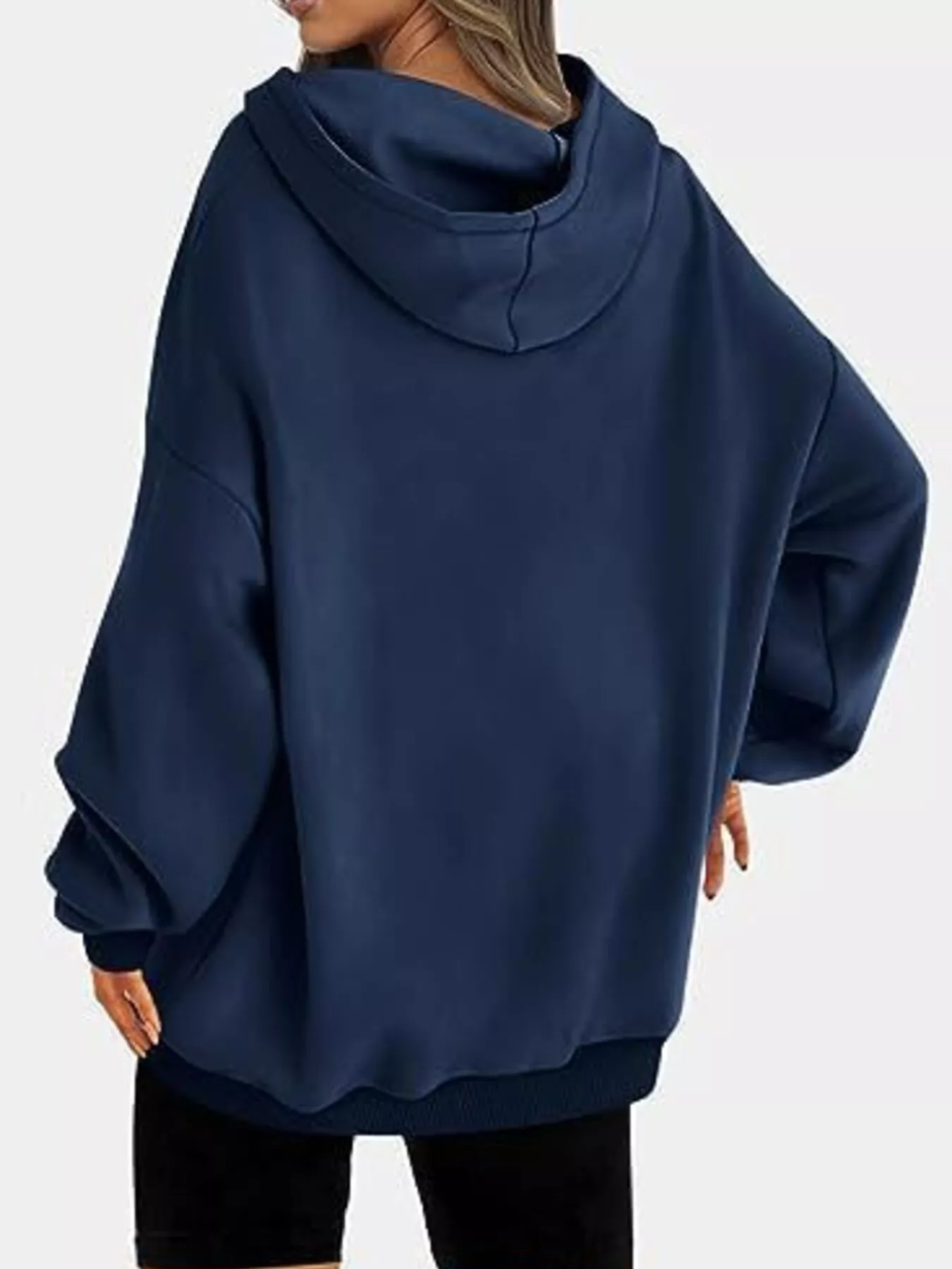 Drop Shoulder Long Sleeve Hoodie - Image 29