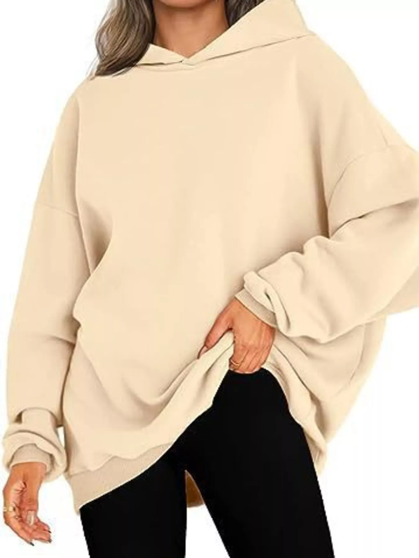 Drop Shoulder Long Sleeve Hoodie - Image 4