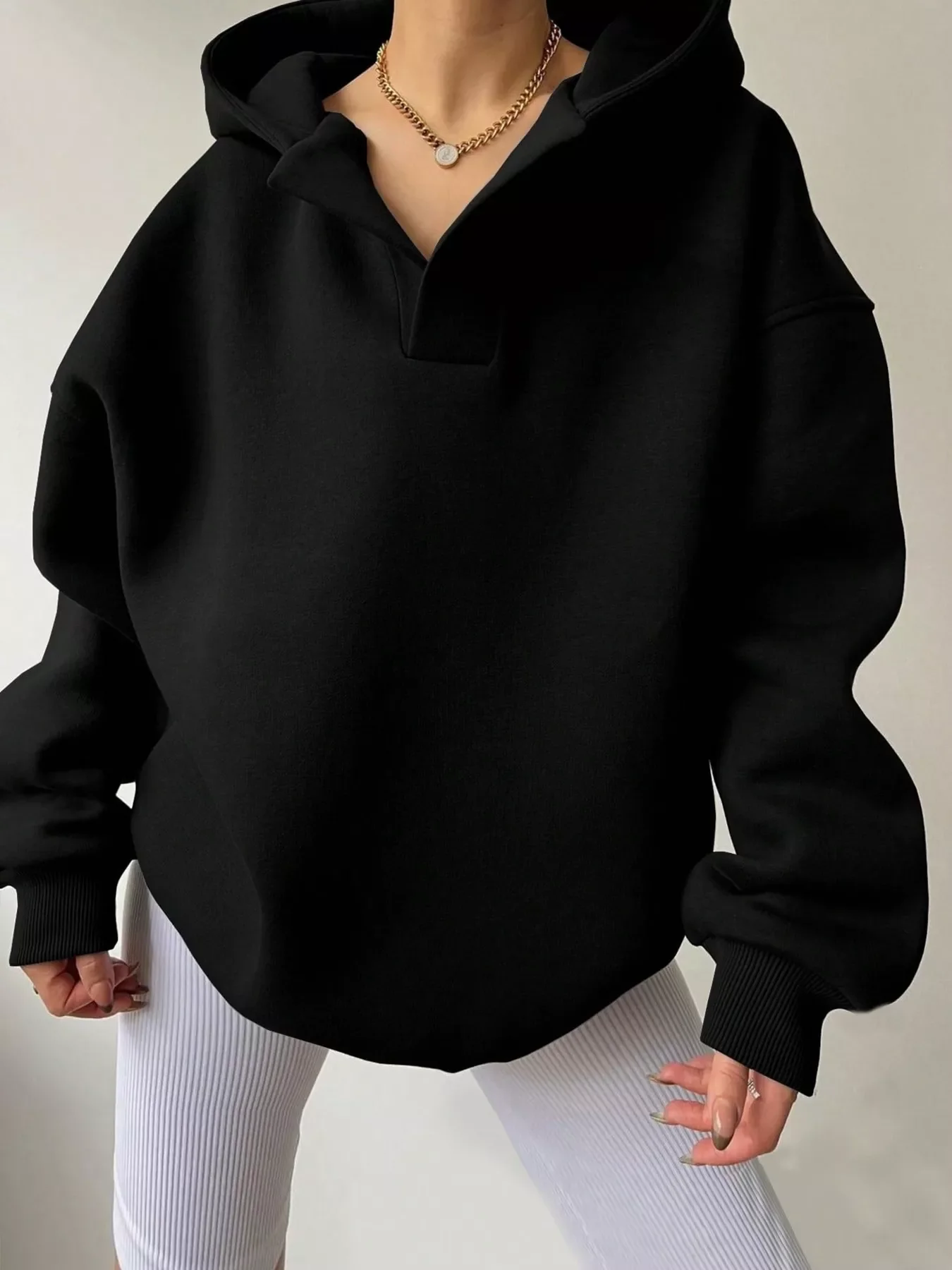 Dropped Shoulder Long Sleeve Sweatshirt - Image 4
