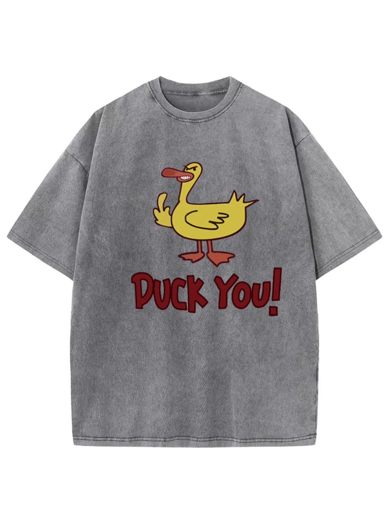 Duck Graphic Oversized Round Neck T-Shirt - Image 7