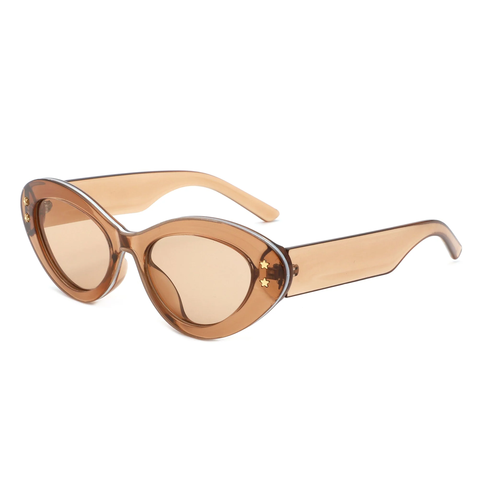 Elandor - Cat Eye Oval Star Designed Sunglasses - Image 10