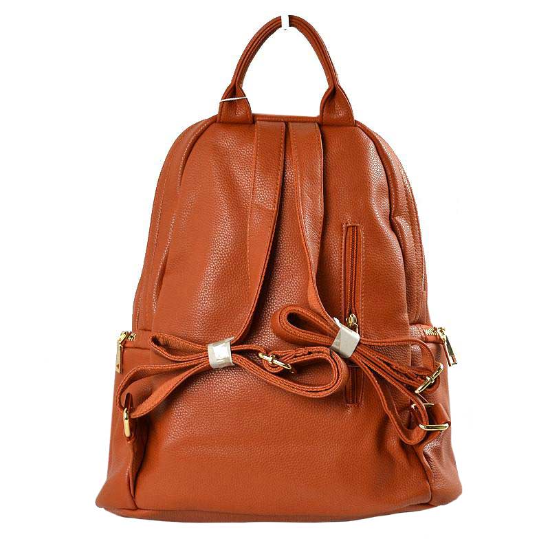 Elegant Soft PU Leather Bag Casual Shoulder Women's Backpack - Image 5