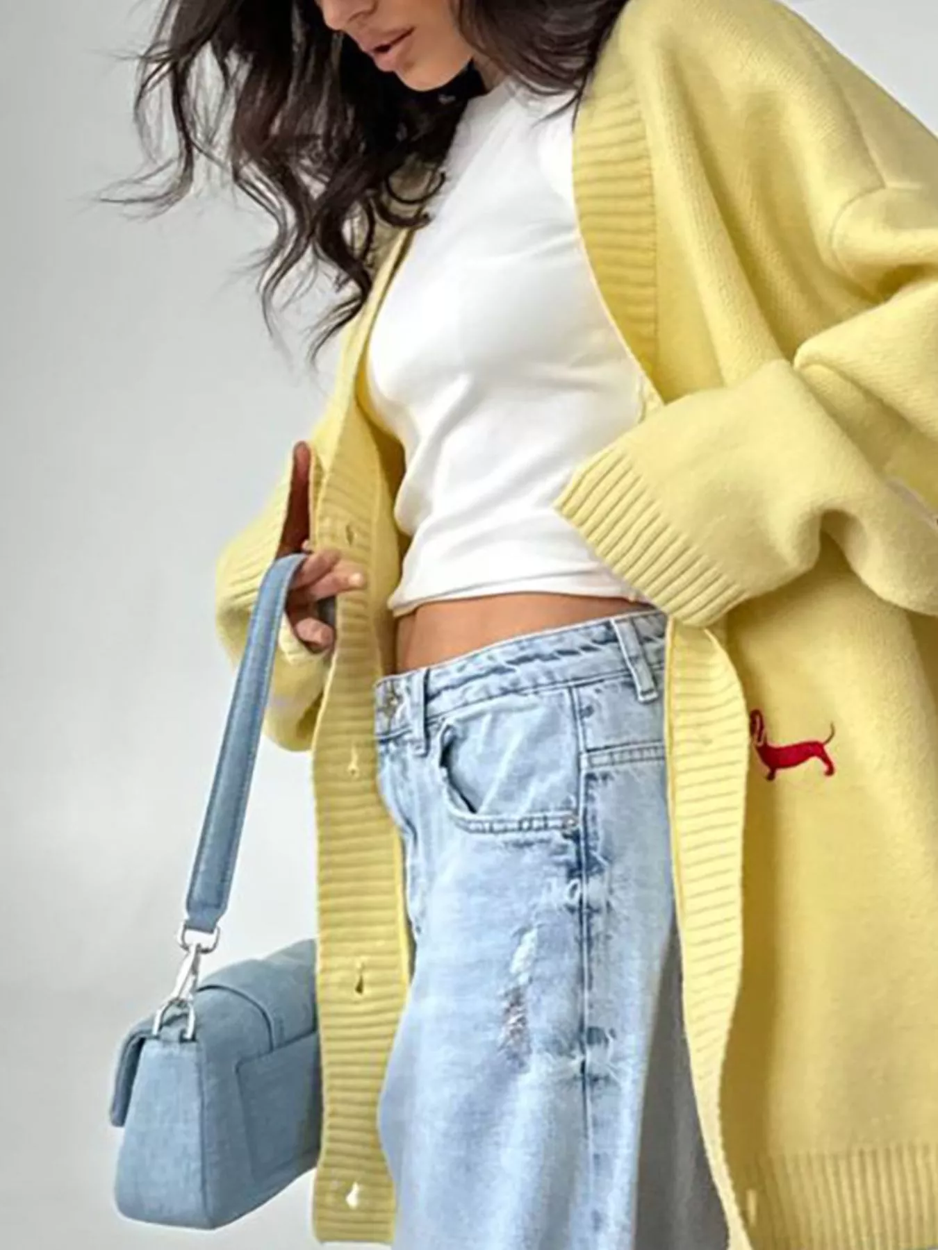 Embroidered Button Up Cardigan - Image 11