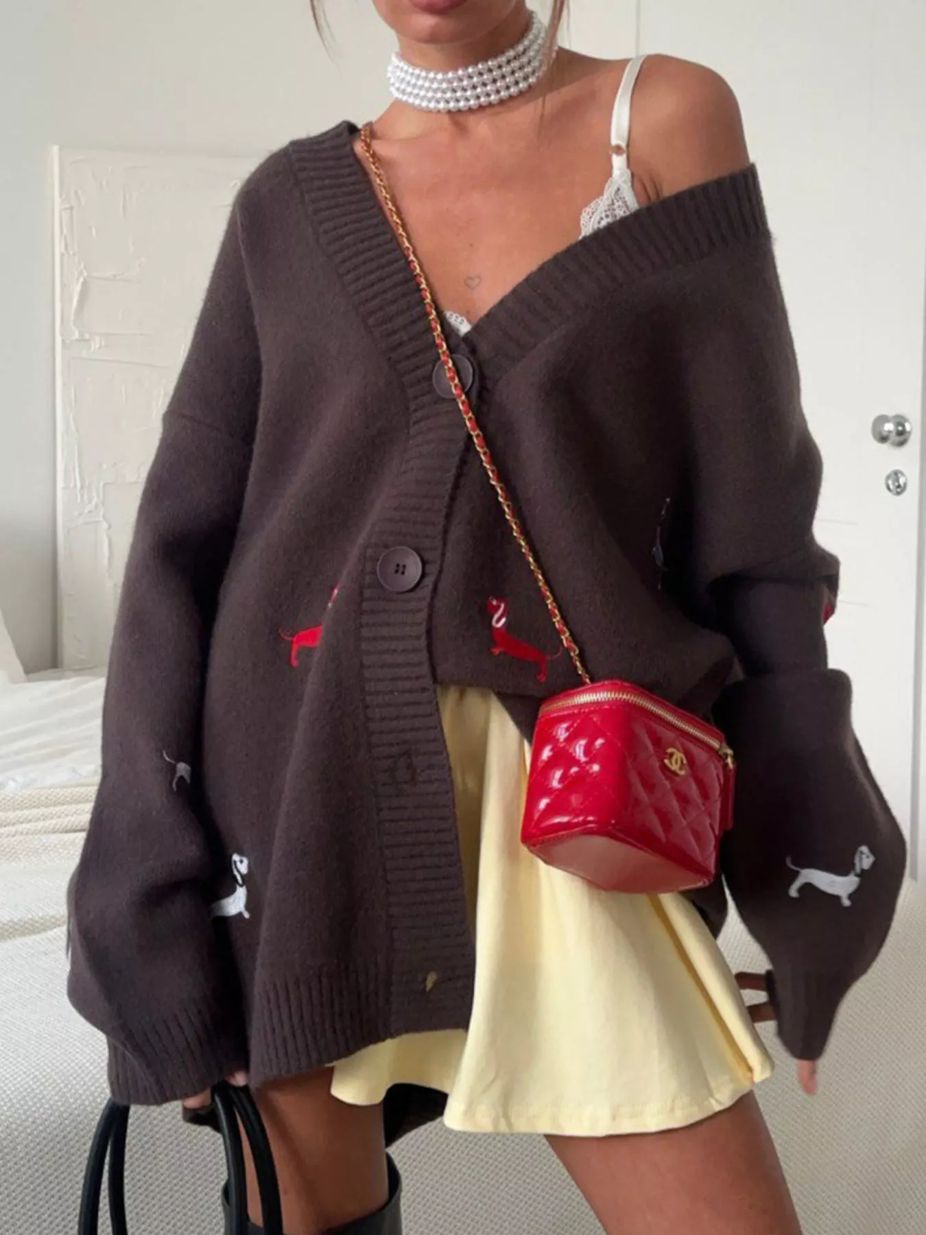 Embroidered Button Up Cardigan - Image 12
