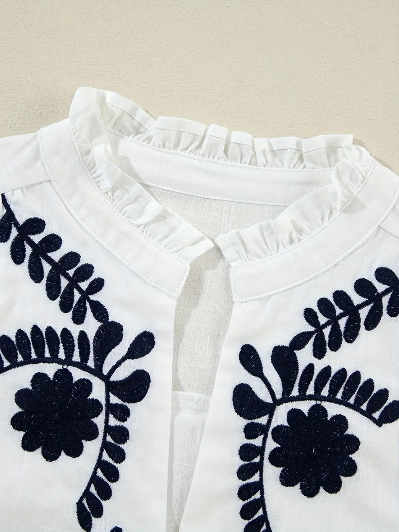 Embroidered Long Sleeve Blouse - Image 7