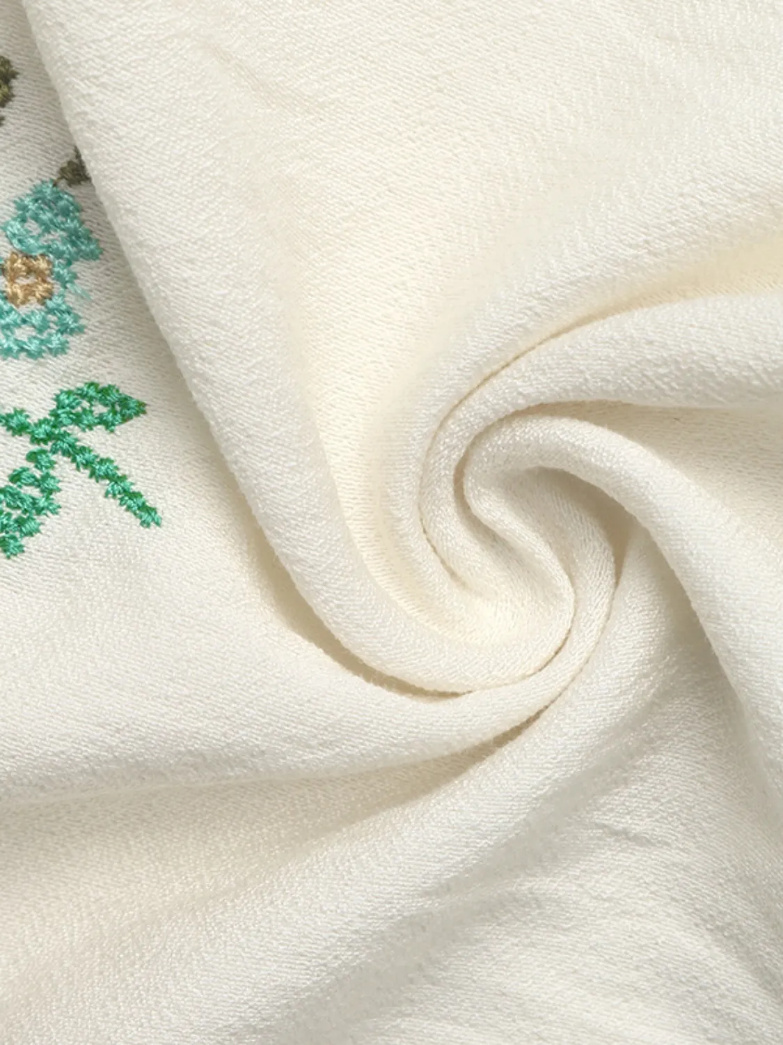 Embroidered V-Neck Short Sleeve Shirt - Image 10