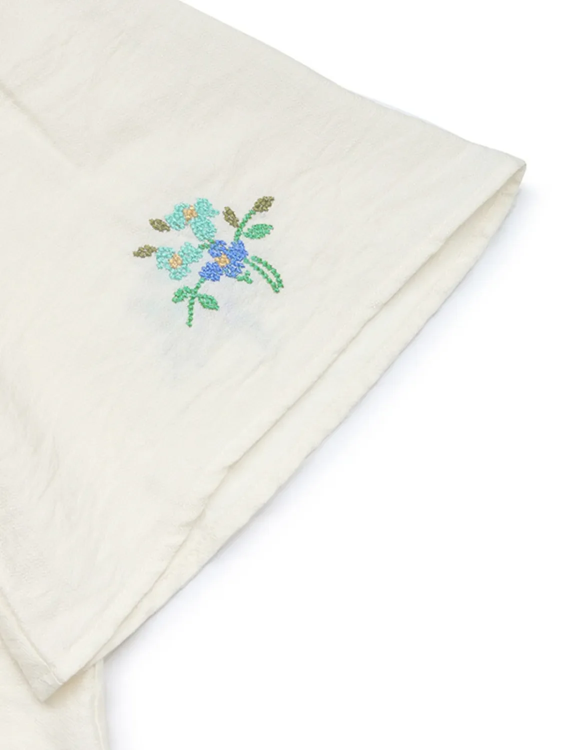 Embroidered V-Neck Short Sleeve Shirt - Image 8