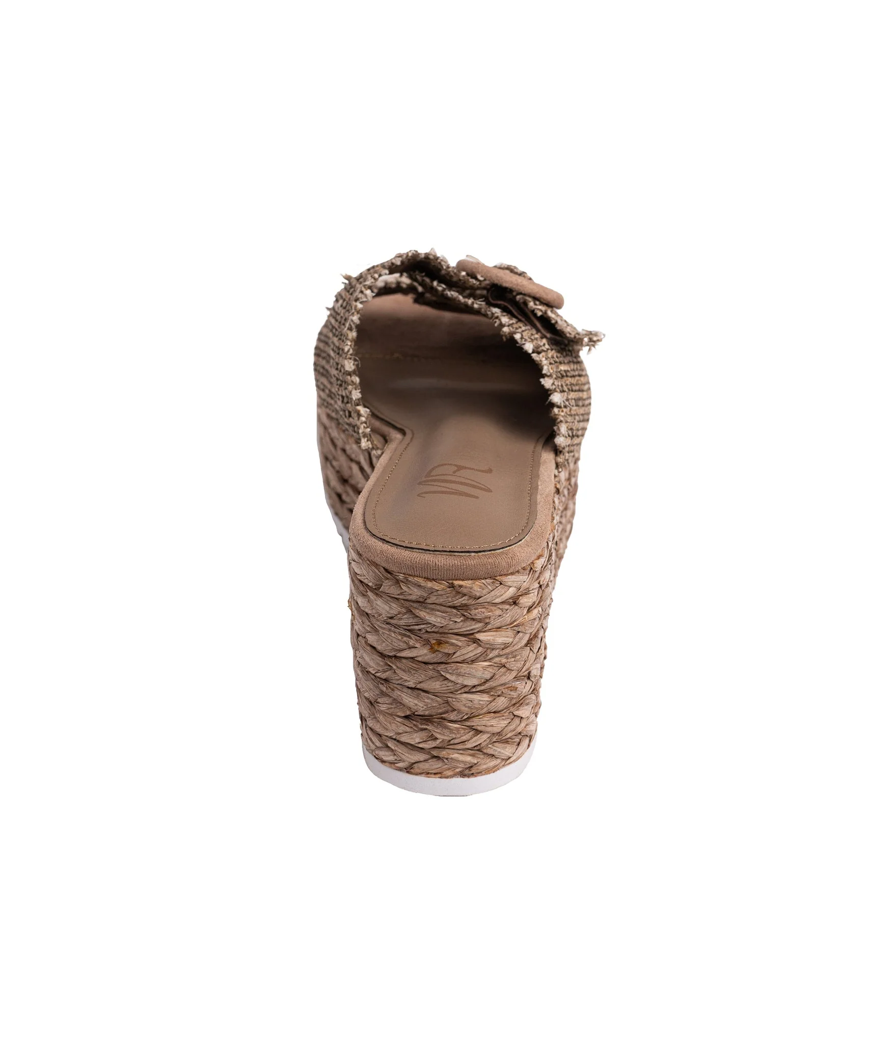 Eriwen Buckle Wedge in Taupe - Image 6