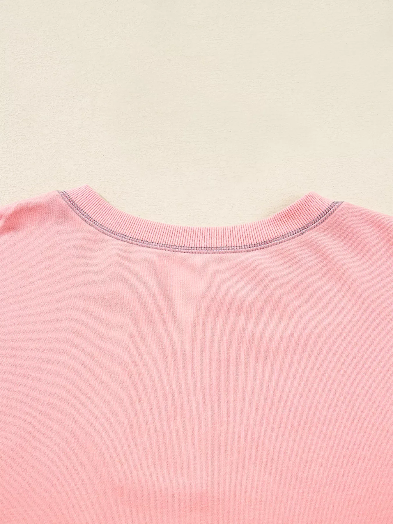Exposed Seam Color Block Patchwork Slit Cuffs Oversize Sweatshirt - Image 7