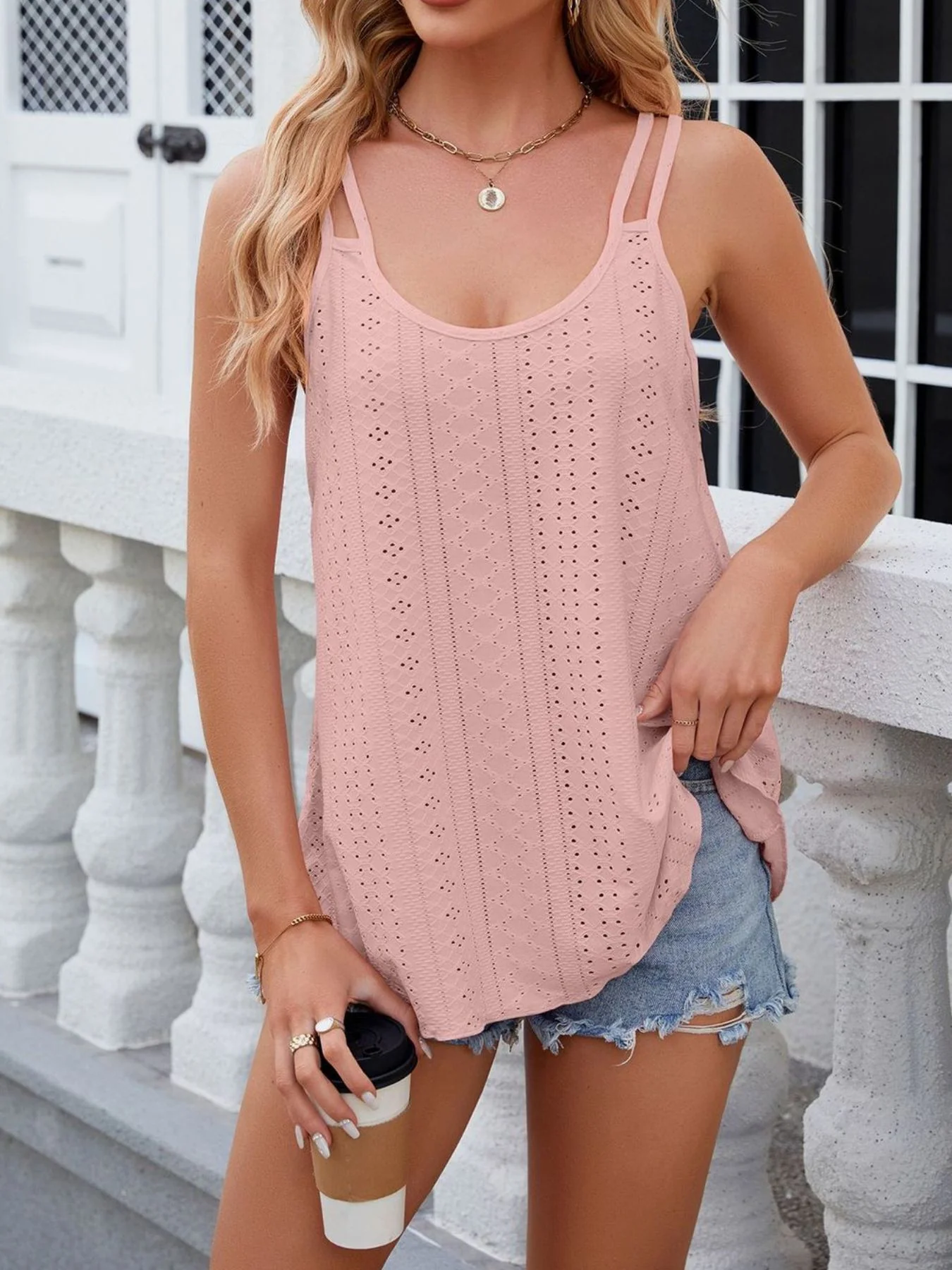 Eyelet Double Strap Cami - Image 25