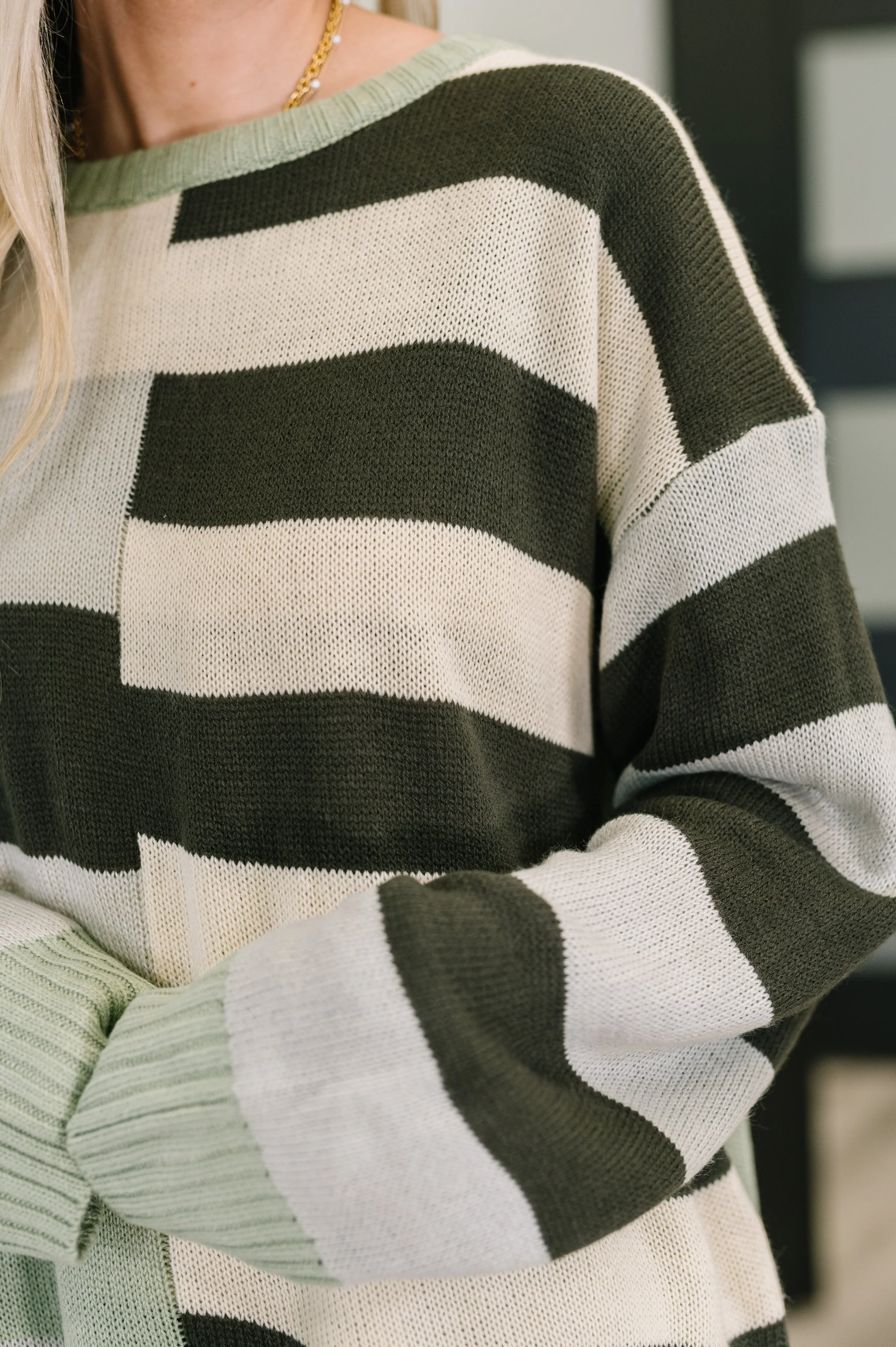 Fall Into Us Color Block Knit Pullover - Image 2