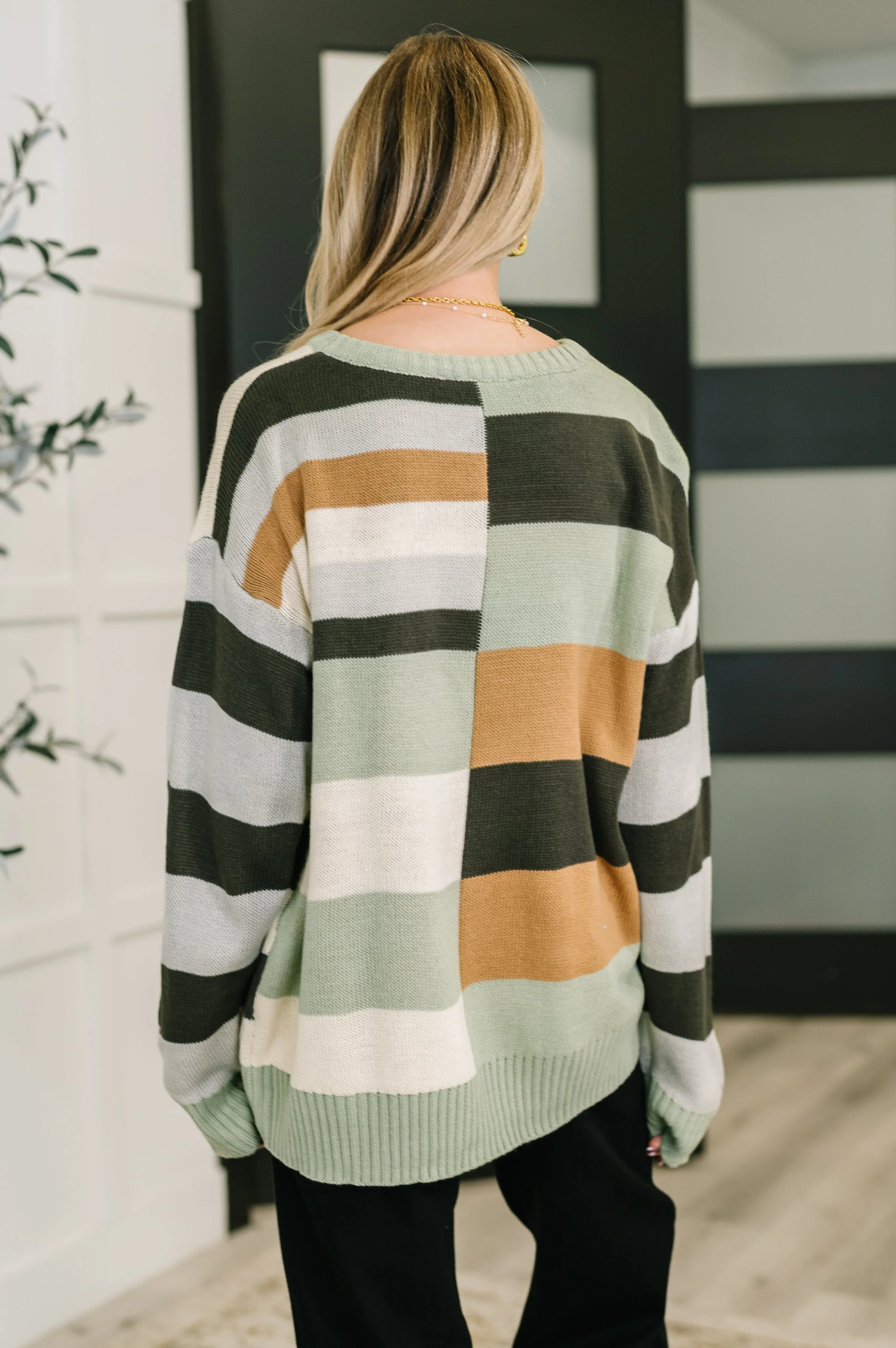 Fall Into Us Color Block Knit Pullover - Image 5