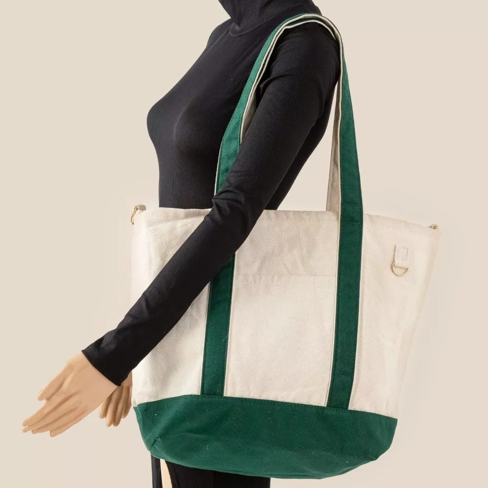 Fame Contrast Trim Tote Bag - Image 3