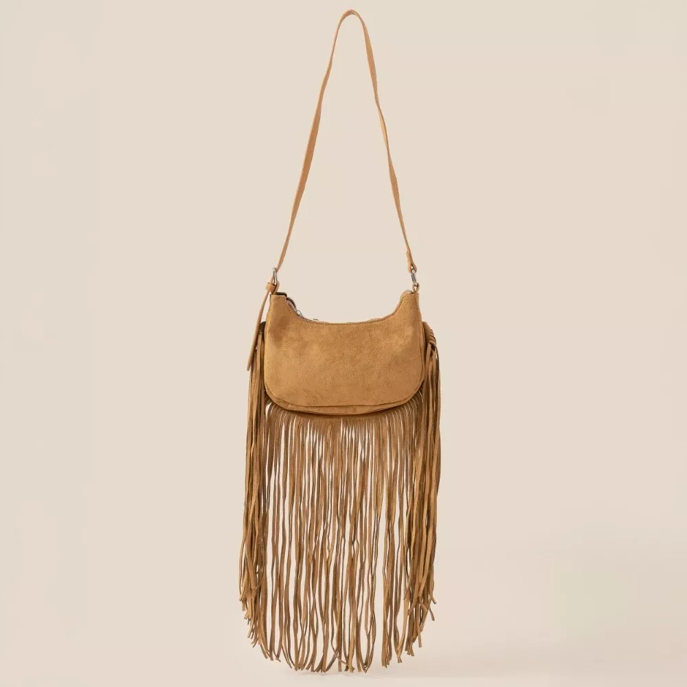 Fame Suede Fringe Crossbody Bag - Image 6