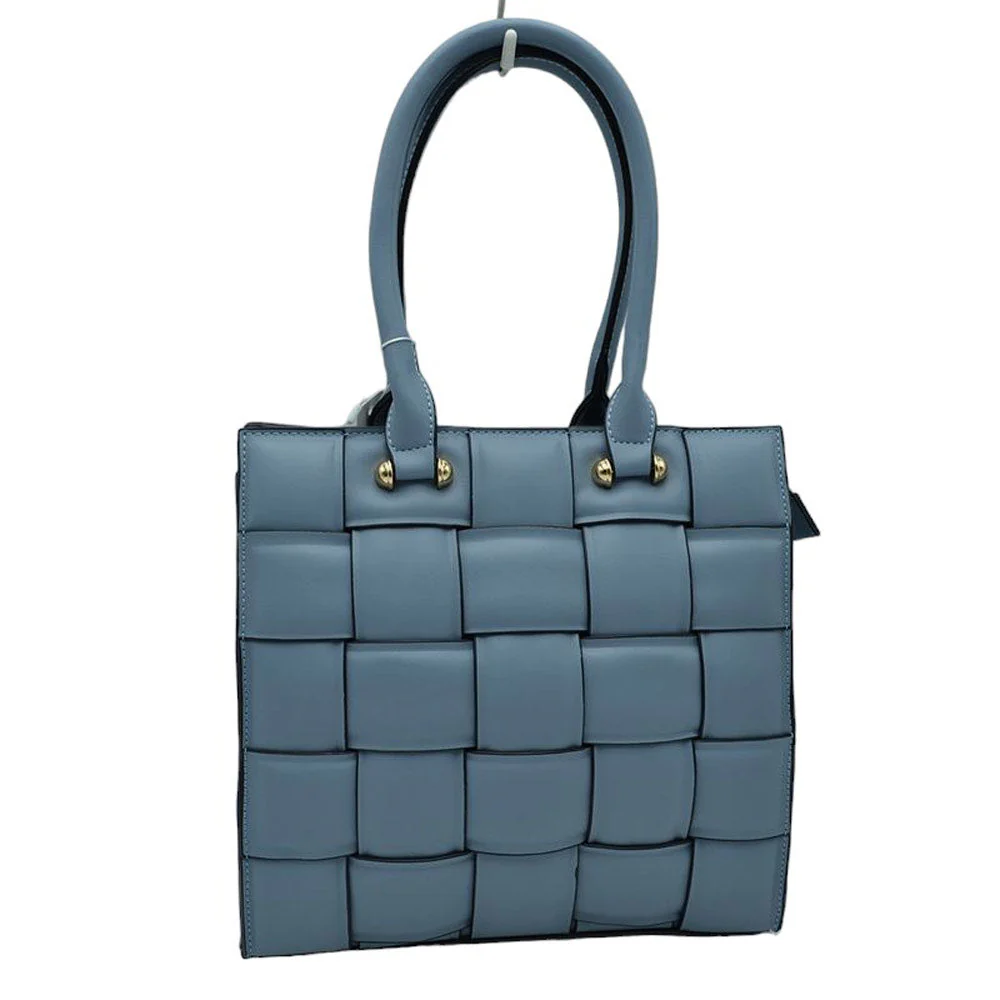Faux Leather Top Handle Cassette Tote Bag - Image 3