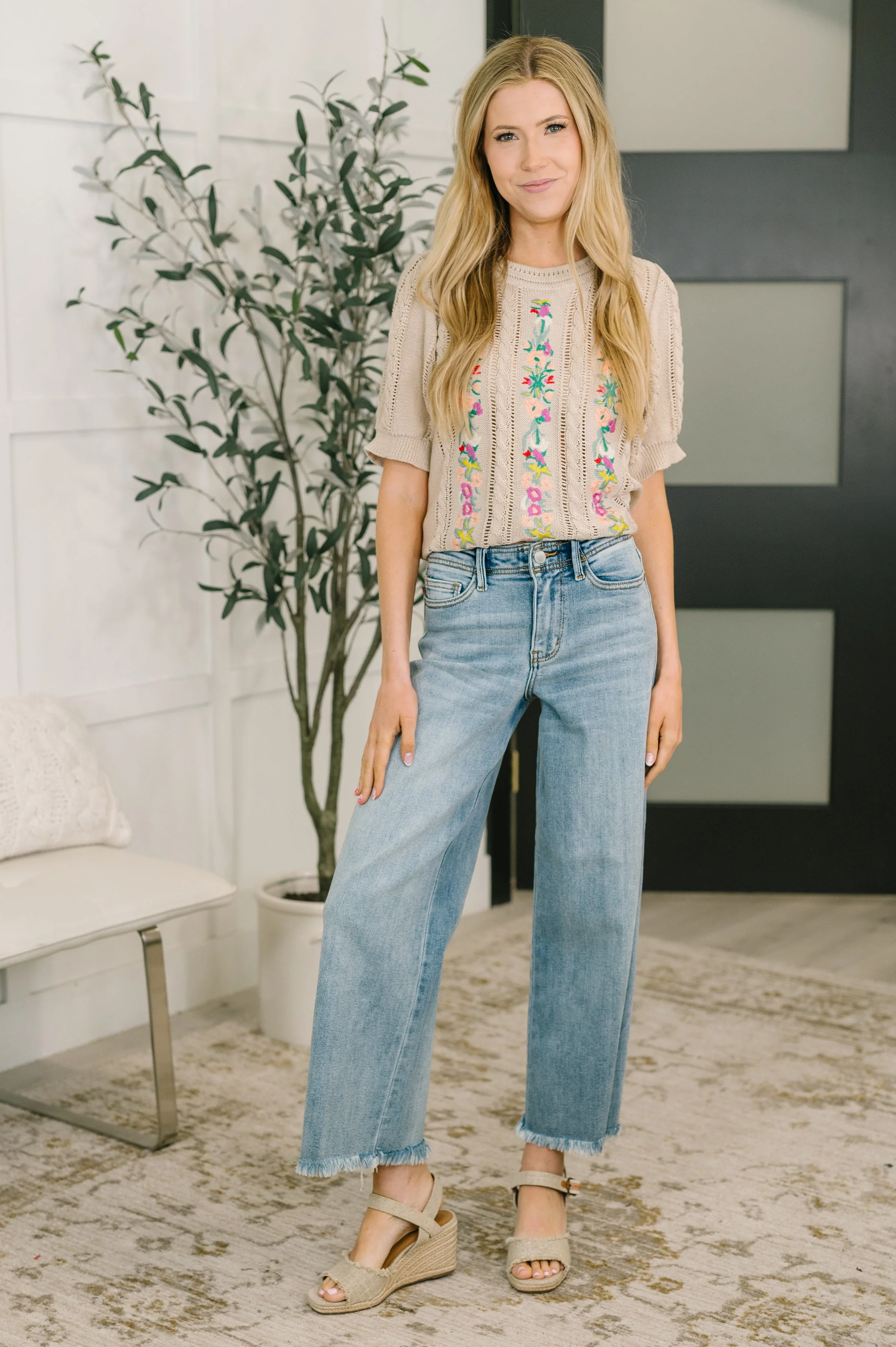 Feel so Fine Embroidered Knit Top - Image 3
