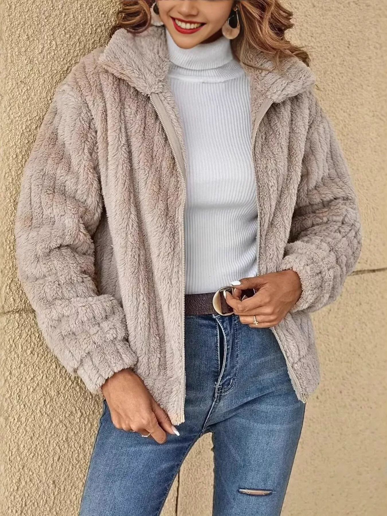 Fleece Zip-Up Outerwear - Image 7
