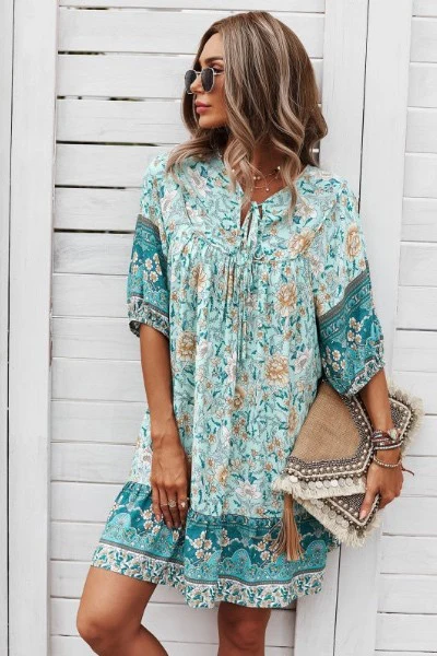 Floral babydoll shift dress - Image 3