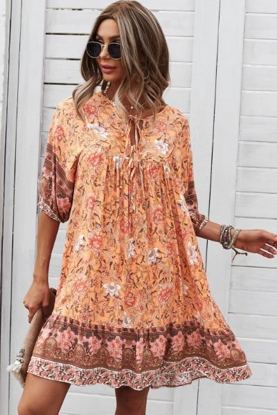 Floral babydoll shift dress - Image 4