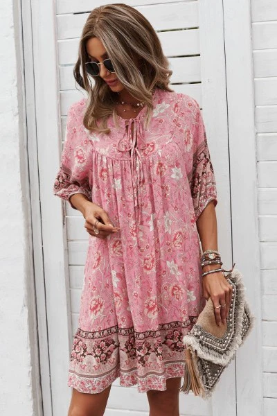 Floral babydoll shift dress - Image 5