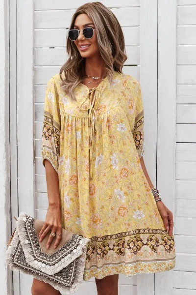 Floral babydoll shift dress - Image 6