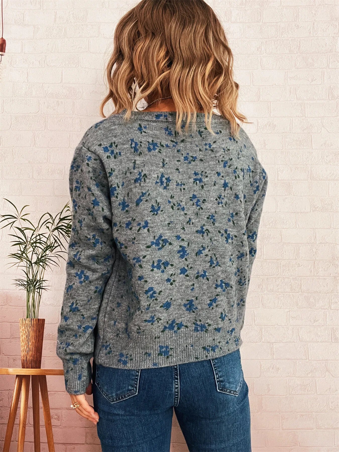 Floral Button-Up Long Sleeve Cardigan - Image 26