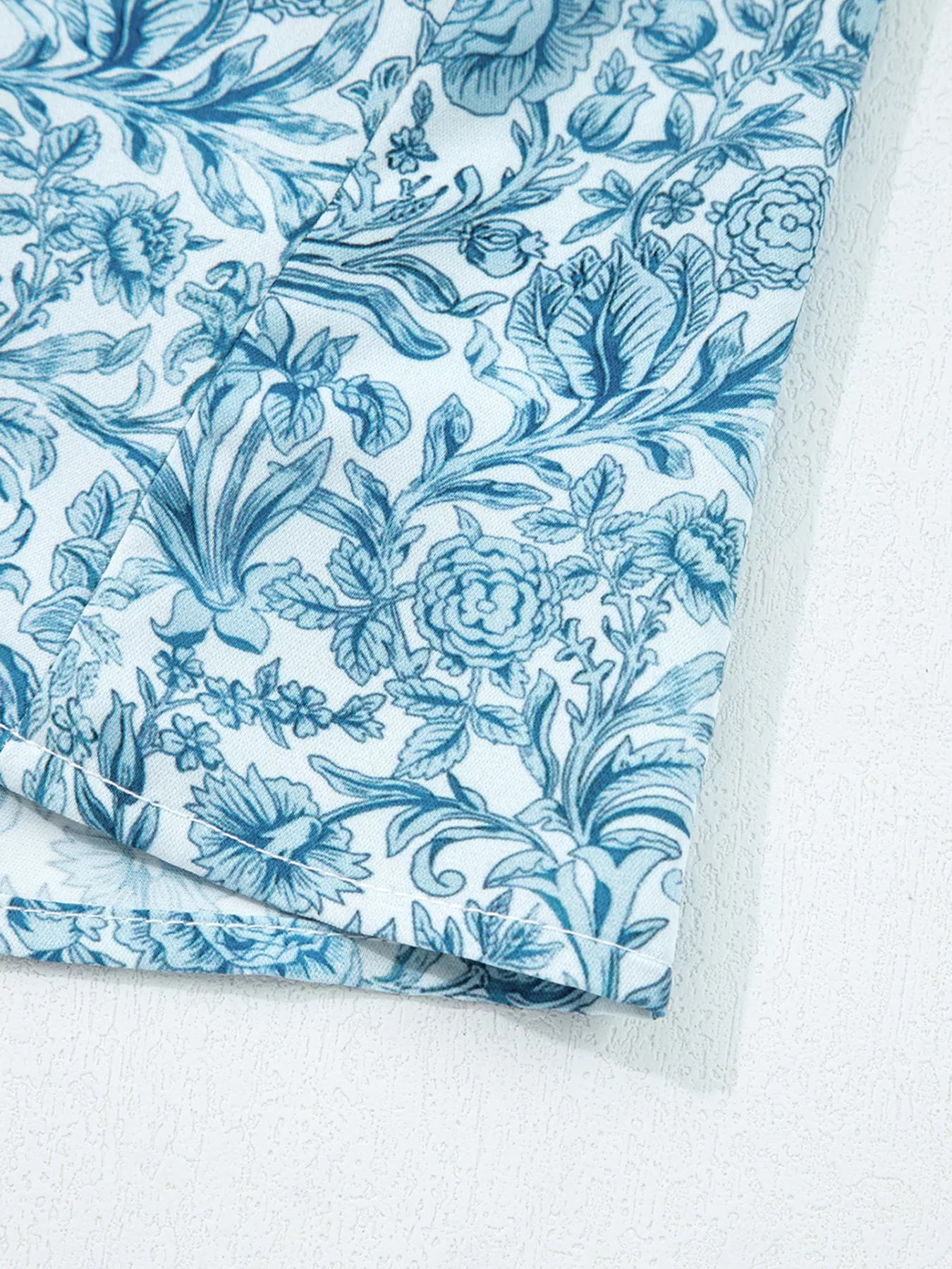Floral Button Up Puff Sleeve Shirt - Image 11