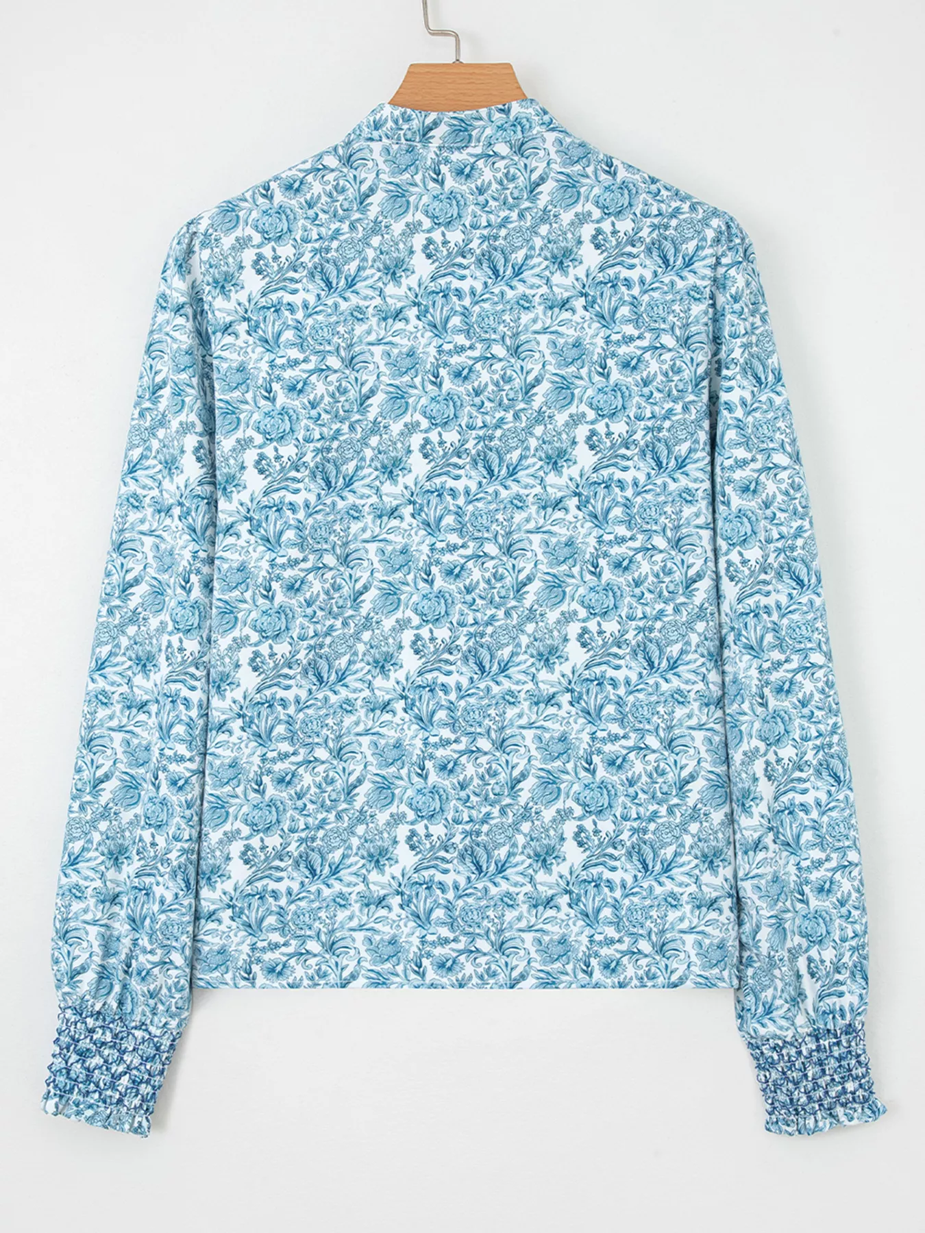 Floral Button Up Puff Sleeve Shirt - Image 7