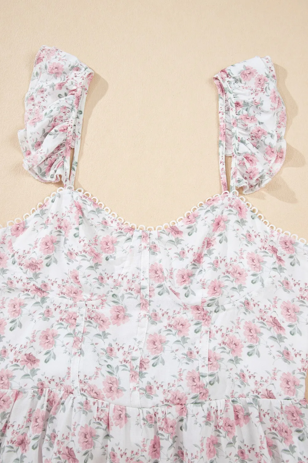 Floral Flutter Peplum Tank Top - Image 8