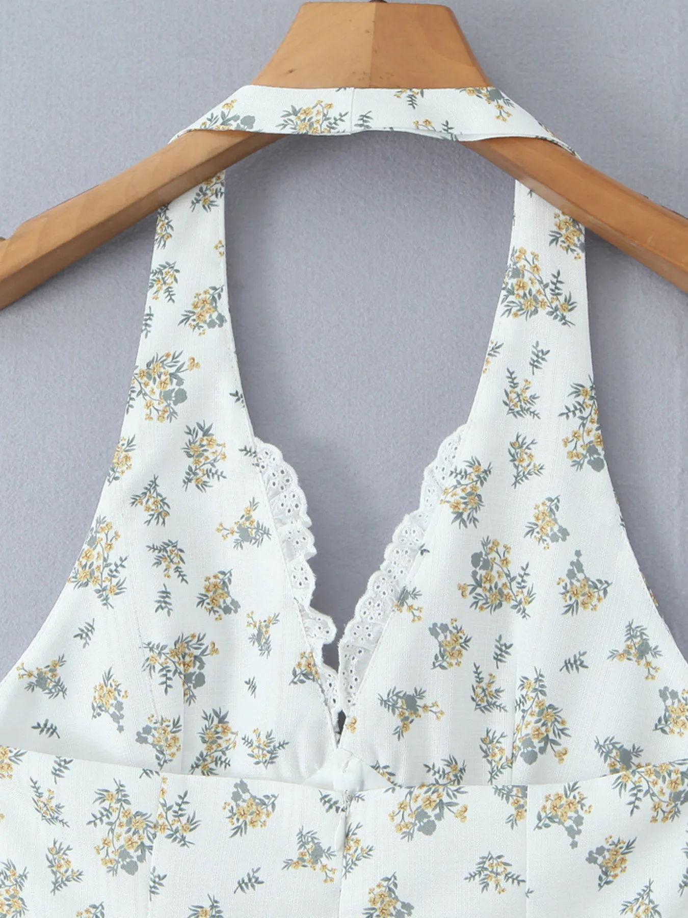 Floral Halter Neck Mini Dress - Image 4