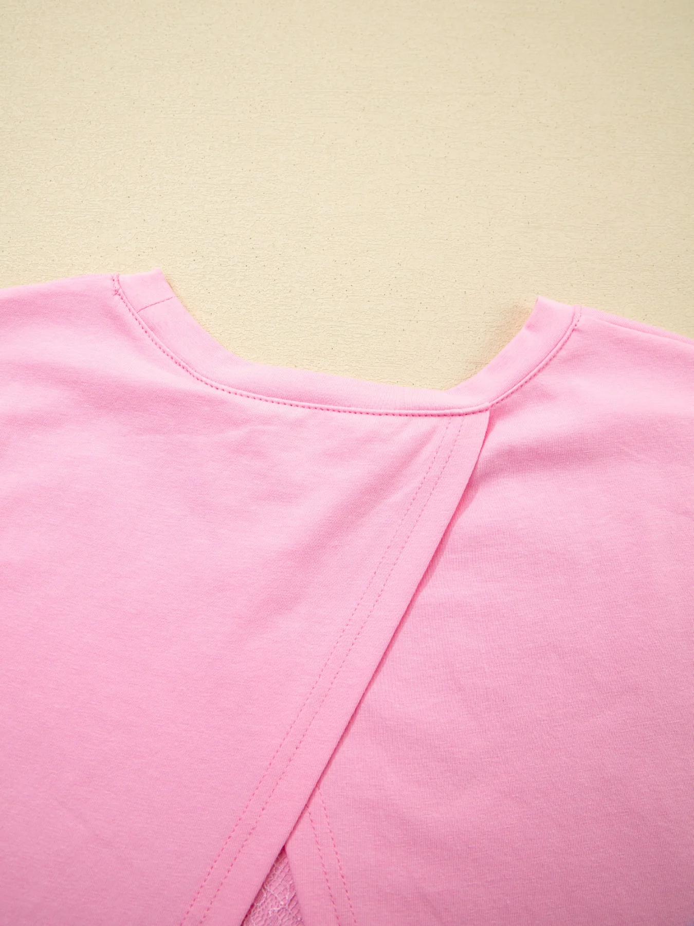 Floral Lace Patchwork Half Sleeve Oversize Tee - Image 6
