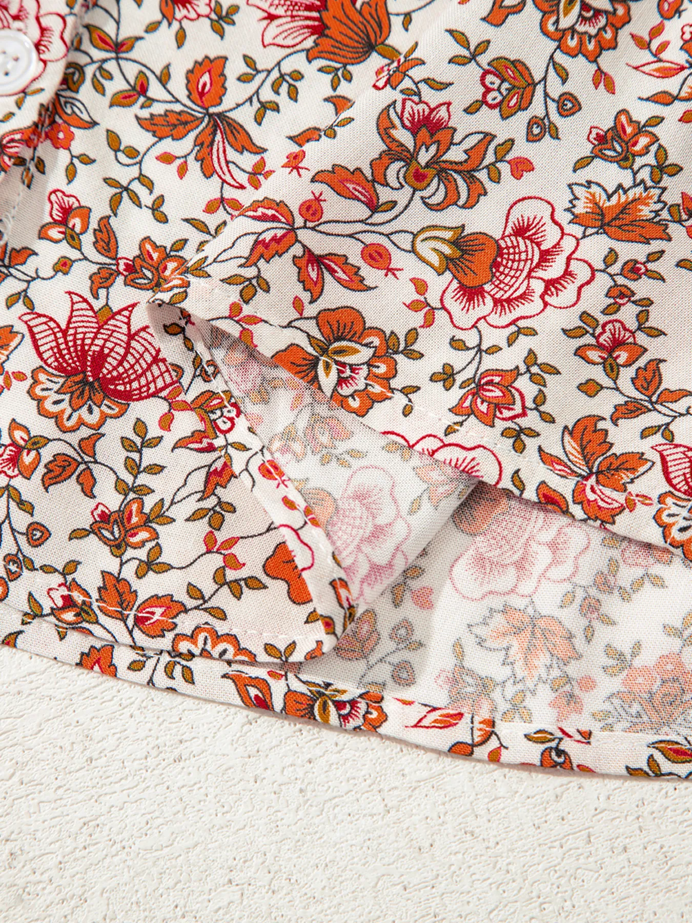 Floral Long Sleeve Button Down Blouse - Image 11