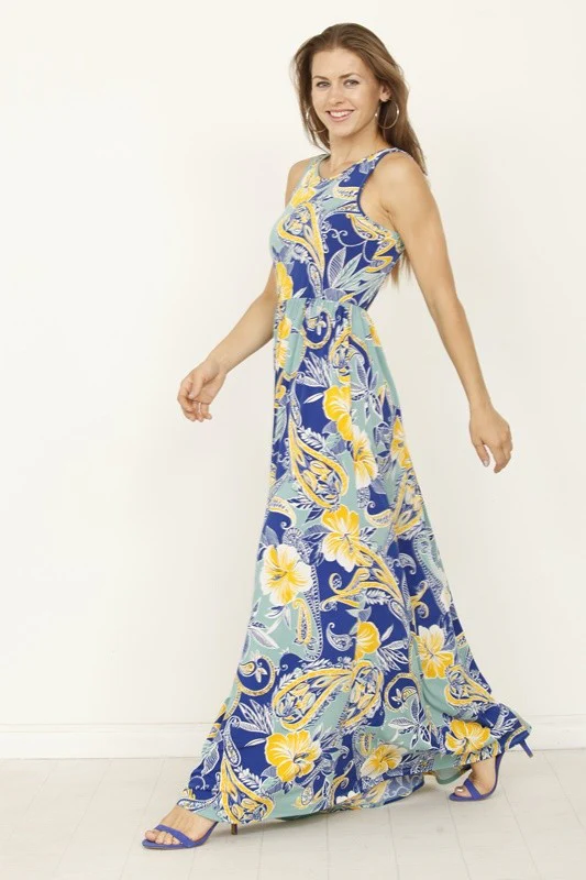 floral maxi dress with hidden pocket - Image 3