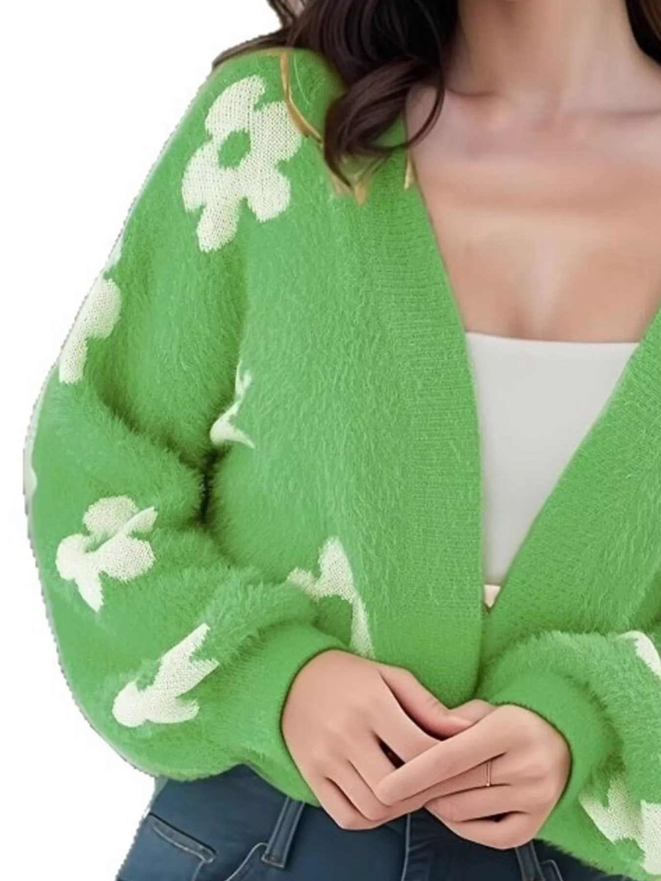 Floral Open Front Cardigan - Image 12