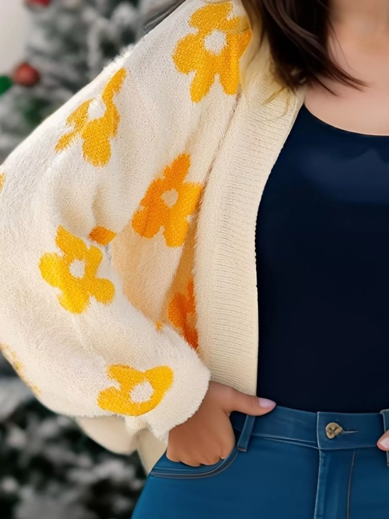 Floral Open Front Cardigan - Image 21