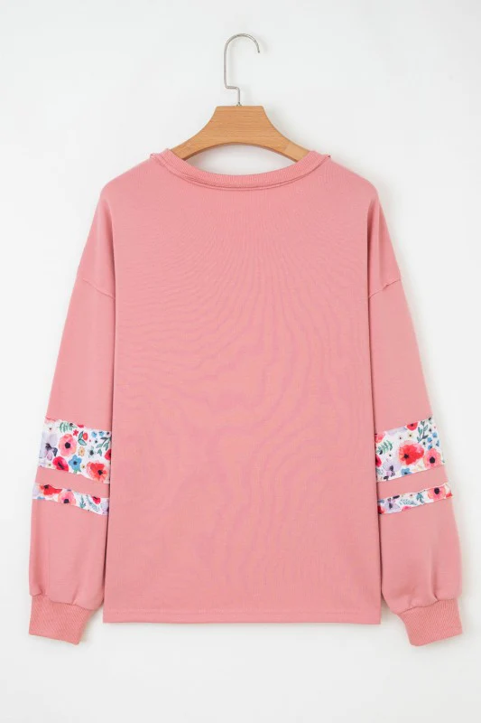 Floral Patchwork Long Sleeve Sweatshirt - Image 12