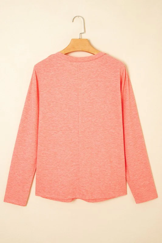 Floral Patchwork V-Neck Long Sleeve Top - Image 7
