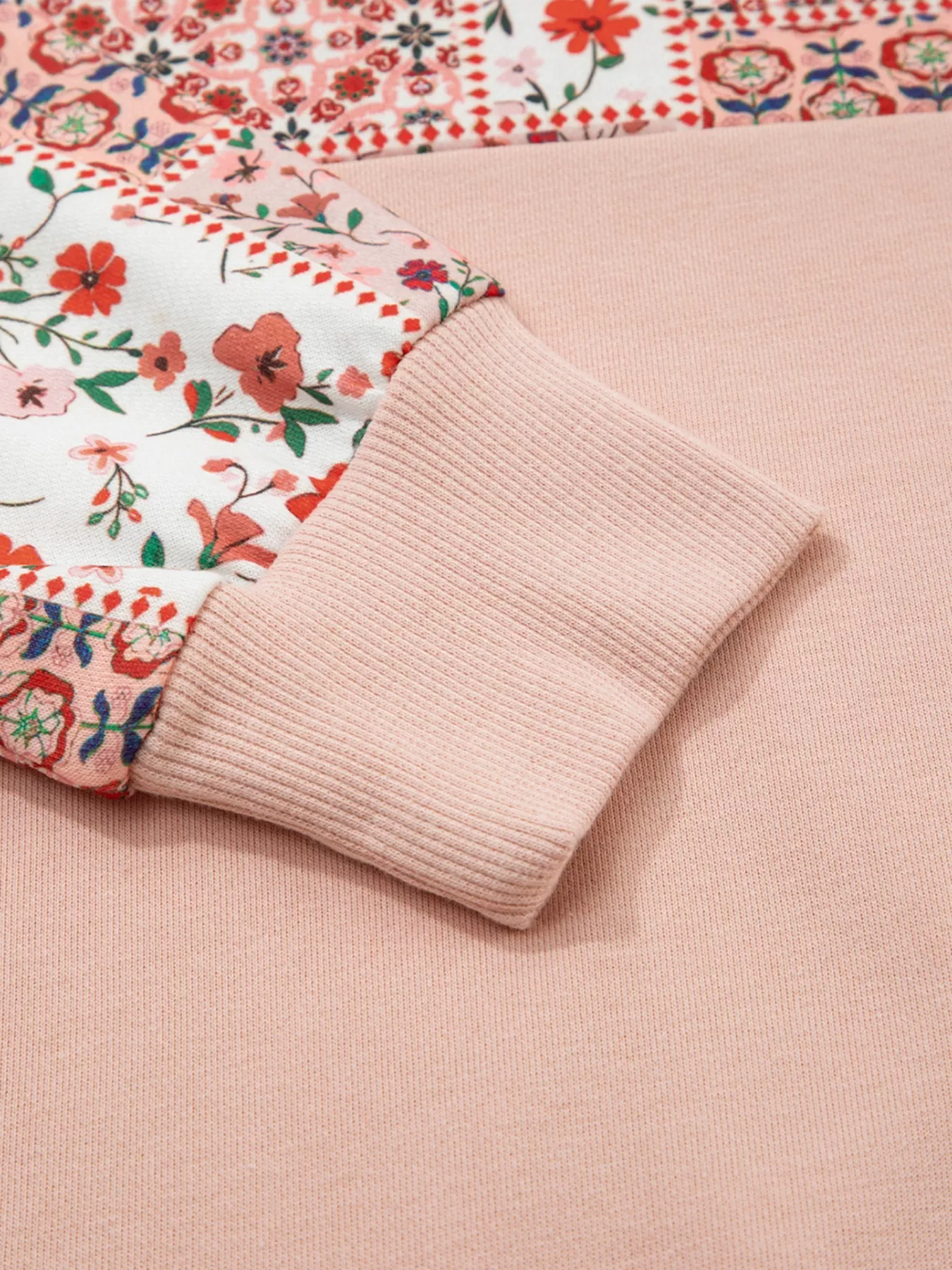 Floral Print Drawstring Long Sleeve Hoodie - Image 9