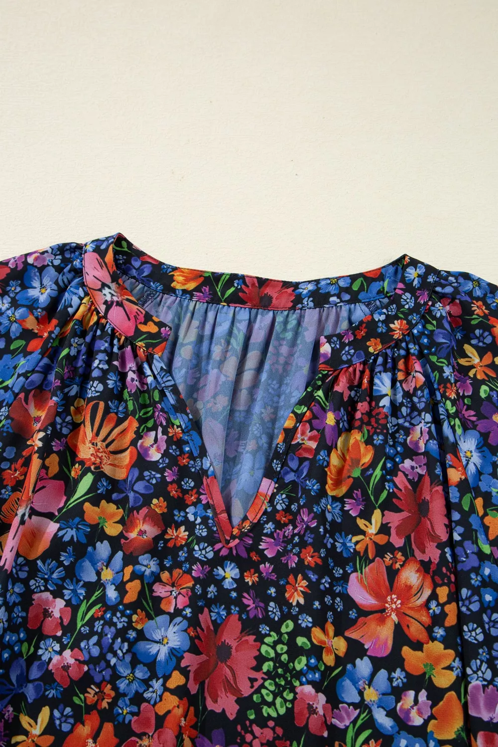 Floral Print Flounce Sleeve Dress - Image 8