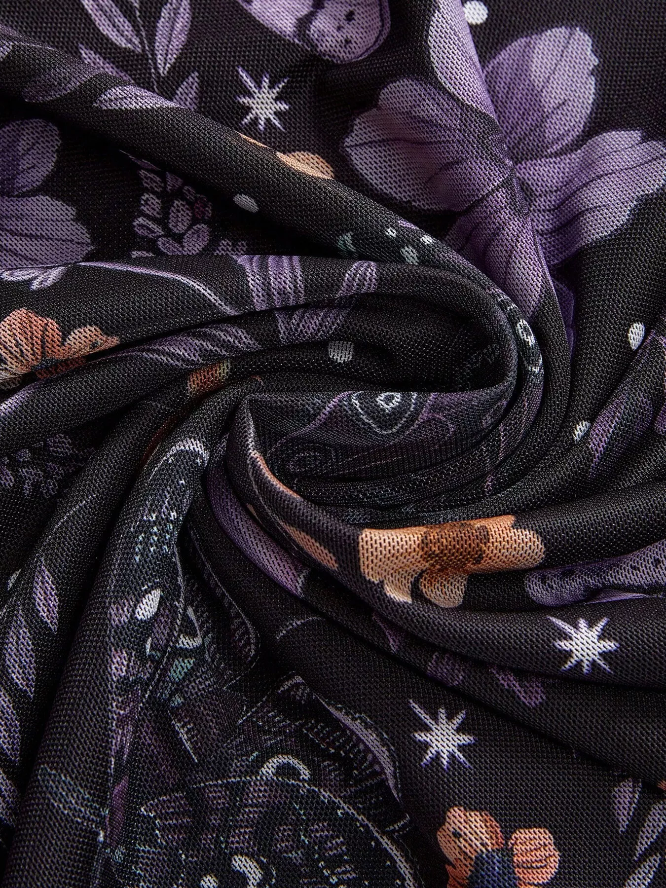 Floral Print Flowy Midi Skirt - Image 3