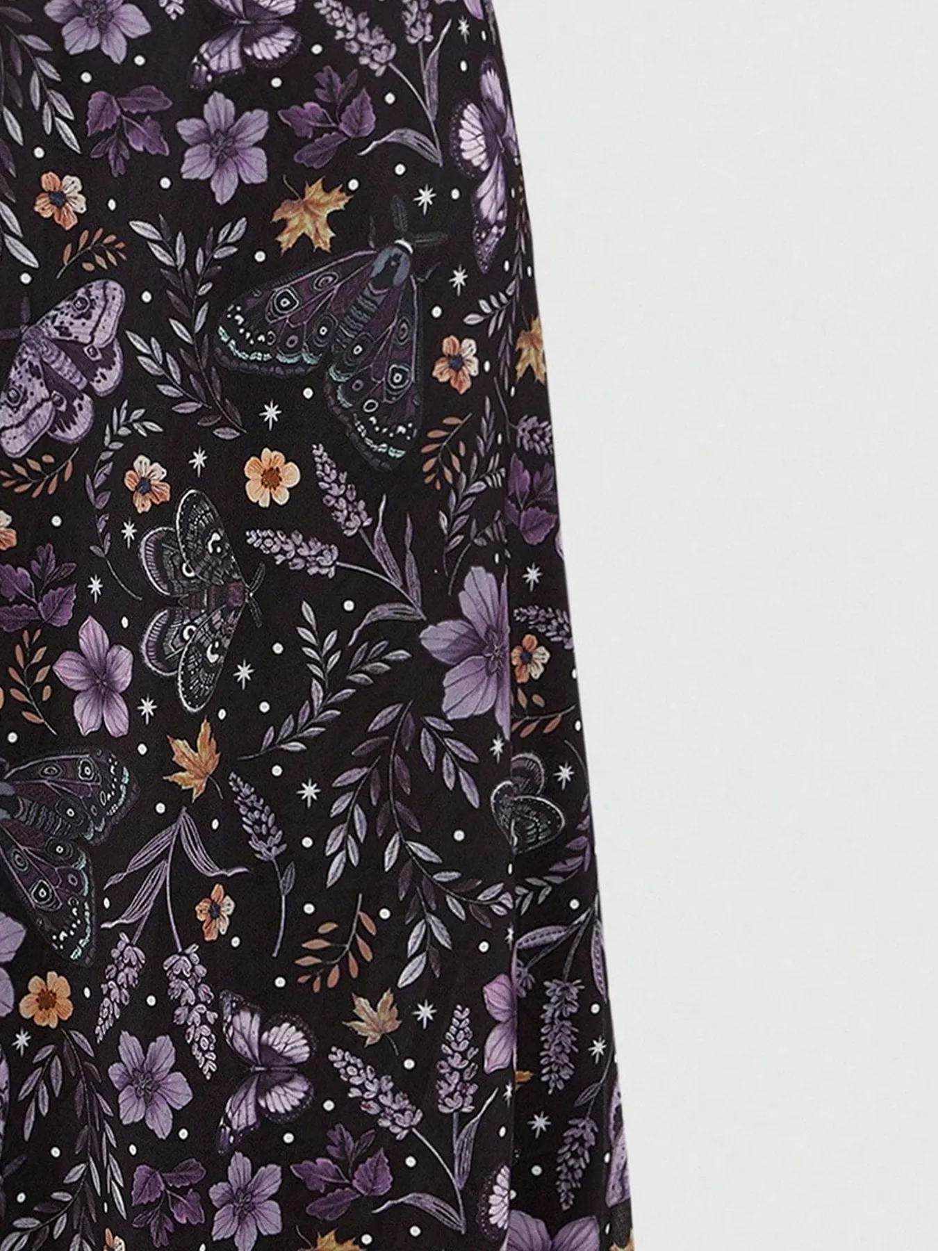 Floral Print Flowy Midi Skirt - Image 4
