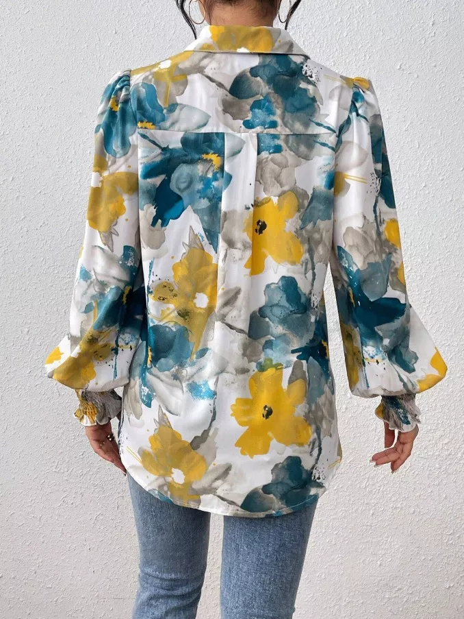 Floral Print Long Sleeve Shirt - Image 6