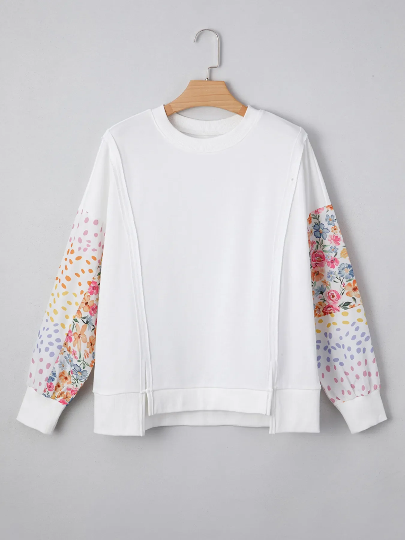 Floral Print Long Sleeve Sweatshirt - Image 4