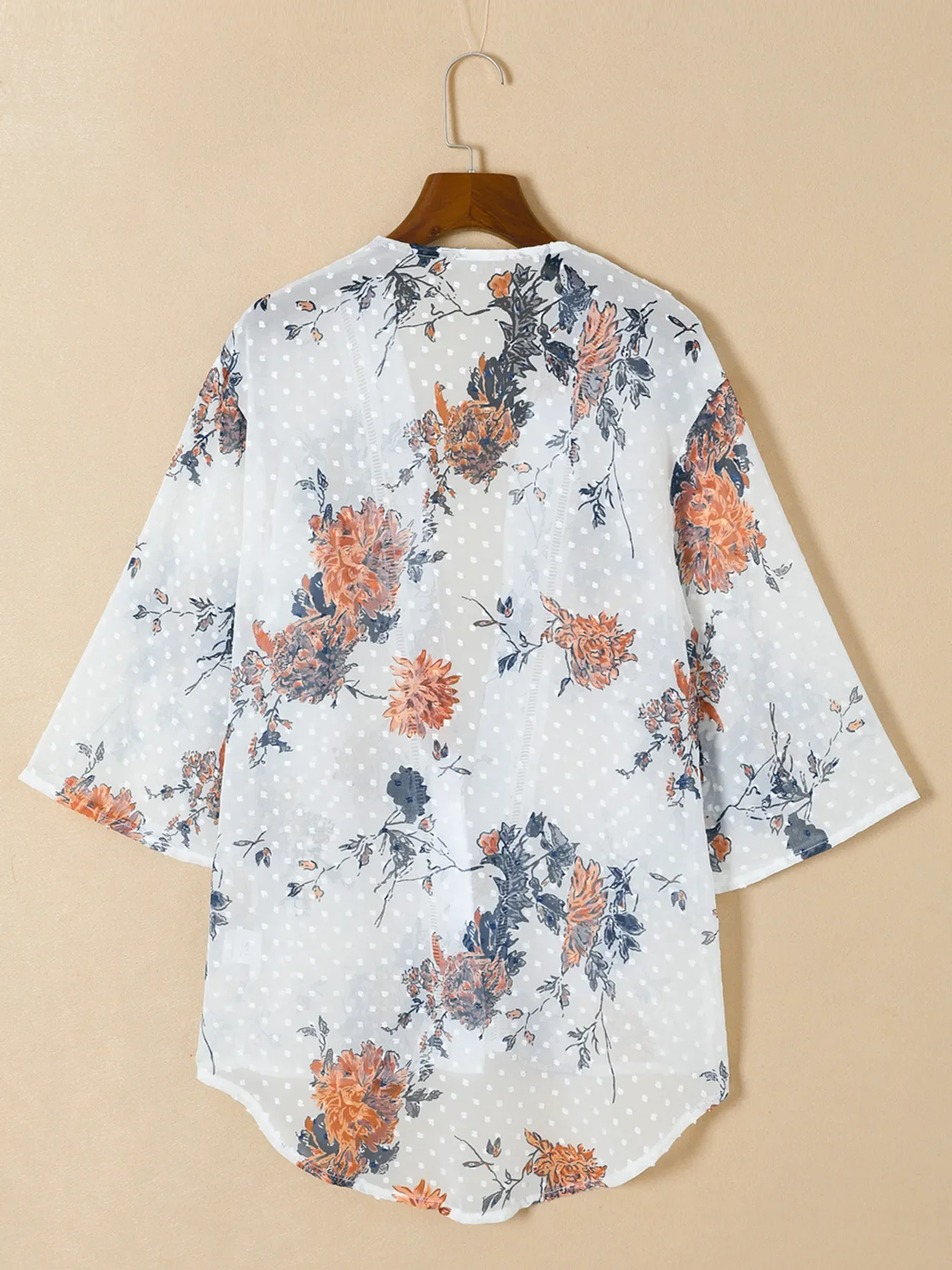 Floral Print Open Front Cover Up - Image 7
