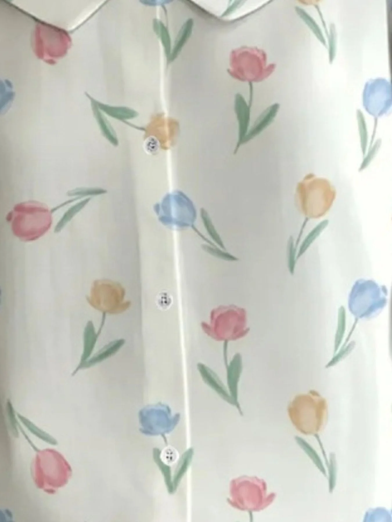 Floral Print Peter Pan Collar Shirt - Image 6