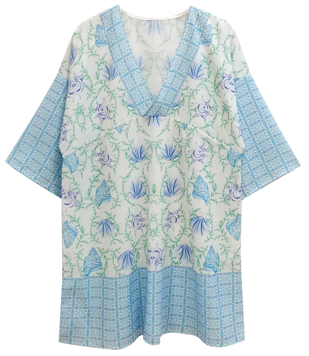 Floral Print Poncho - Image 10